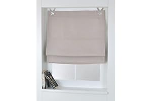 KUTTI Dimout roleta rzymska z oczkami matowa zaciemniająca, kremowa, 45 x 130 cm