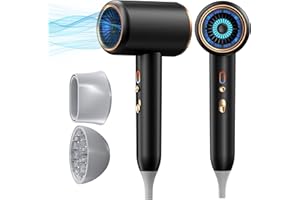 UKLISS Secador Pelo de 2400W, secador pelo profesional with 60000 RPM, difusor pelo rizado independiente(3 Velocidades, 1 Boquillas y 1 Difusores Accessories), secador pelo viaje Se aplica a todos.