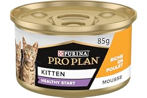 PURINA PRO PLAN | Kitten Healthy Start Mousse | Riche en Poulet | Chaton | Boîte Repas de 85g | Lot de 24