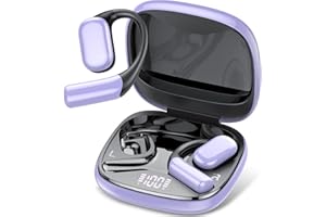 QCOQ Open Ear Bluetooth Kopfhörer, Bluetooth 5.4 Kopfhörer Kabellos, druckvoller Bass, klare Anrufe, 50H -Spielzeit LED Anzeige Kopfhörer Kabellos Bluetooth, IPX7 wasserdichte