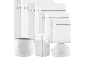 Filet à Linge pour Machine à Laver, Ouinne Ensemble de 12 Sacs à Linge de Qualité, Parfait pour Les Vêtements Délicats Tels Que Chemises, Soutiens Gorge, Chaussettes, etc. Sac à Linge Sale Inclus