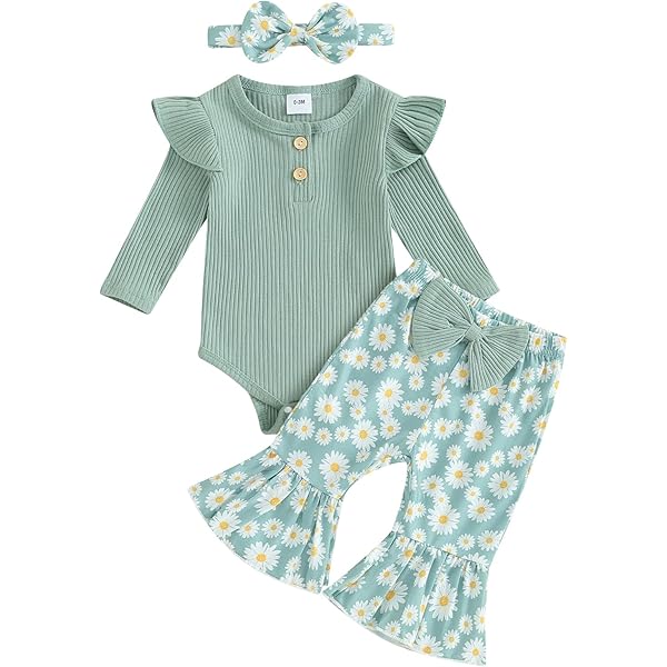 Outfit Primavera Autunno Bimba Completo Neonato Femmina Pezzi