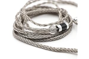 ‎LINSOUL Linsoul Tripowin Zonie 16-rdzeniowy posrebrzany kabel do słuchawek (2-pinowy 0,78, 3,5 mm, szary)