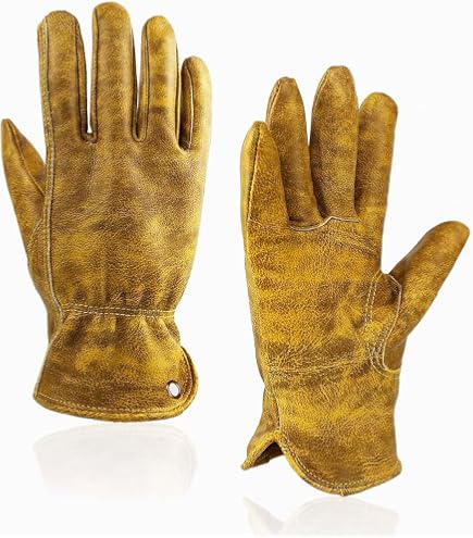 Arbeitshandschuhe Aus Rindsleder – Für Garten, Bau, Motorrad & Mehr, Damen/Herren