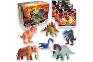 #SBABAM Sbabam FUNNY BOX Legend of Animals Master of Jurassik, Dinosauri per Bambini Grandi e Allungabili, 3 Pz, Giochi per Bambini da Edicola con T-Rex Triceratopo e Altri - Animali Giocattolo Regalo Bambino