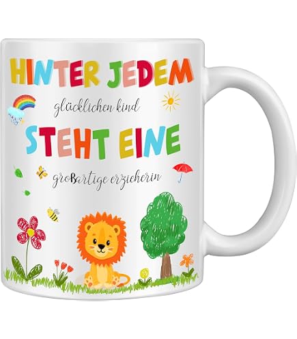 Tasse „Großartige Erzieherin“ – Geschenk Für Erzieherinnen, Kindergärtnerin, Spülmaschinenfest