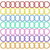 RTRTGS 70 Pezzi di Anello di Libri in plastica Anelli a Foglia Mobile, Anello di Rilegatura a Colori, Anello per Carte di Con
