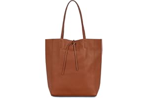 LeahWard Large Leather Hobo Shoulder Bag, Women's Genuine Italian Hand Made Leather Shoulder Bags, Soft Leather Handbags, A4 College School Work Business Bags