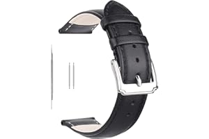 Pasek do zegarka Berfine z cielęcej skóry, ultra miękki, dla mężczyzn i kobiet, czarny, brązowy, 18 mm, 20 mm, 22 mm