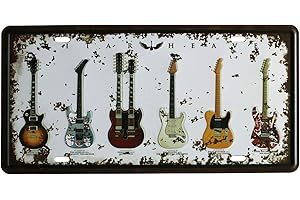 Hioni Rock de guitarra, pancarta de metal Panel Placa Póster metálico Slogan Art Décor Vintage Pr Bar café Pub