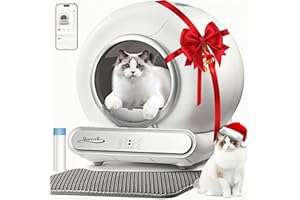 QSMYUYE Lettiera Gatto Autopulente, 65 lLettiera Automatica per Gatti Intelligente,Sicurezza, Controllo App Cassetta per Gatti Abilitata WiFi, con Sacchi Spazzatura, Pulizia Facile