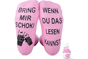 yumcute Lustige Wenn Du Das Lesen Kannst Socken, Geschenke für Frauen, Herren, Mama und Papa, WENN DU DAS LESEN KANNST BRING MIR SCHOKI/WEIN/KAFFEE/BUCH, Lustige Damen Geschenk Männer Geschenke