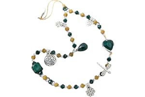 Jitnga Bohemia Cordón De Teléfono Móvil, Cadena Colgante De Caja De Teléfono Móvil Anti-Perdida De Cristal, Accesorios De Decoración De Teléfono Móvil, Correa De Muñeca,Colgante De Bolsa (Verde)