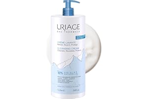 Uriage Crème Lavante Hydratante au Beurre de Karité - Gel Douche 2-en-1 : Nettoie et Nourrit - Crème Moussante Nourrissante - Visage, Corps & Cheveux - Sans Savon - pH physiologique - 1L