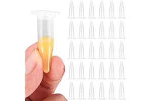 QXAYXA 1,5 ML Centrifuga Provetta in Plastica, 400 Pezzi Tubi per Centrifuga, Provetta da Centrifuga con Testa a Punta, Micro Provette da Laboratorio, Conical Provetta con Coperchio Trasparente