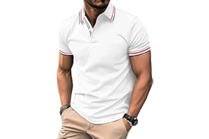 SwissWell Men's Polo Shirt Short Sleeve Breathable Tennis Golf Polo Summer Leisure Sports Quick-Drying T-Shirts Regular Fit