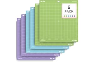 NICAPA Tapete- Alfombrilla de corte para Cricut Explore 3 Air 2/One/Air/Maker 3 (mango estándar, 12 x 12 pulgadas, 6 unidades), pegajosa,antideslizante