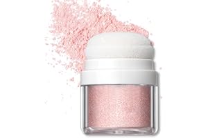 Erinde Body Glitter Highlighter Powder - Polvo De Hadas Fairy Highlighter Makeup, High Gloss Sparkle Loose Powder, Brightens Makeup for Face Body Hair Nails Makeup, 02# Light Pink