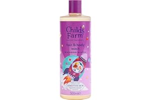 Childs Farm Kids Hair & Body Wash, Blackberry & Apple | Tear-free, Gently Cleanses | Suitable for Dry, Sensitive Skin, 500ml