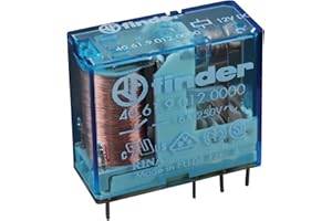 RELE SERIE 40 STANDARD 12Vcc 1 CIRCUITOSCONMUTADOS 8 PINES 16A MINI-RELE CIRCUITO IMPRESO 29x25x12.4mm FINDER 40.61.9.012.0000