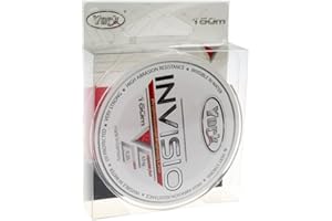 YORK Invisio Angelschnur 150m Spule 0,14mm-0,40mm Monofile Schnur Fluorocarbon beschichtet (0,02€/m) (0,20mm/9,5kg)
