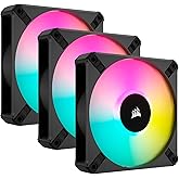 Corsair iCUE AF120 RGB ELITE 120mm PWM Triple Fan Kit - Eight RGB LEDs Per Fan - AirGuide Technology - Fluid Dynamic Bearing 