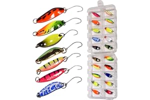 THKFISH 12 Pezzi/20 Pezzi/15 Pezzi Cucchiaino Esca da Pesca Esche Artificiali Spinning Pesca Cucchiaini Jig per Trota Lago