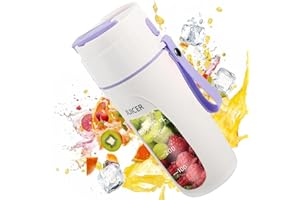 Bestyks Smoothie Maker To Go, Standmixer Klein Portable Blender Mit 8-Klingen Edelstahl, Mini Blender USB Fresh Juice Mixer Flasche Elektrisch 380ml Bottle für zu Hause und im Freien