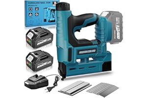 ‎YOFULY Yofuly Akku Tacker für Makk-ita 18V Batterie, 2X 4000mAh Batterie, 2025 Upgrade 18GA 2-IN-1 Akku Nagler Einstellbare Tiefe, Nagelpistole mit 1000 Nägeln und Klammern für Holz, Heimwerkerarbeiten