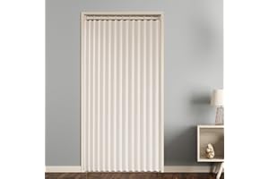 Momooda Blackout Door Way Privacy Curtain for and Closets Room Divider, Pleated Folding Invisible Magnetic Thermal Insulated Door Curtain, 1 Panel, Beige, 31" x 79"