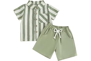 Himllauen Completini Gentiluomo da Bimbo Camicia A Maniche Corte + Pantalocini Tuta Estiva Elegante Abbigliamento Formale Battesimo Per Bambini Vestito Del Partito
