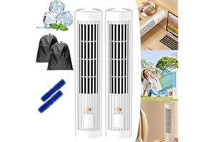 CAMIC Coldeez Cooling Ace 5.0, Libiyi Cooling Ace with 3 Speeds, Shirem Sherum Cooling Ace, Portable Air Conditioner Cooling Fan, for Bedroom Office Bathroom (2 pcs White)