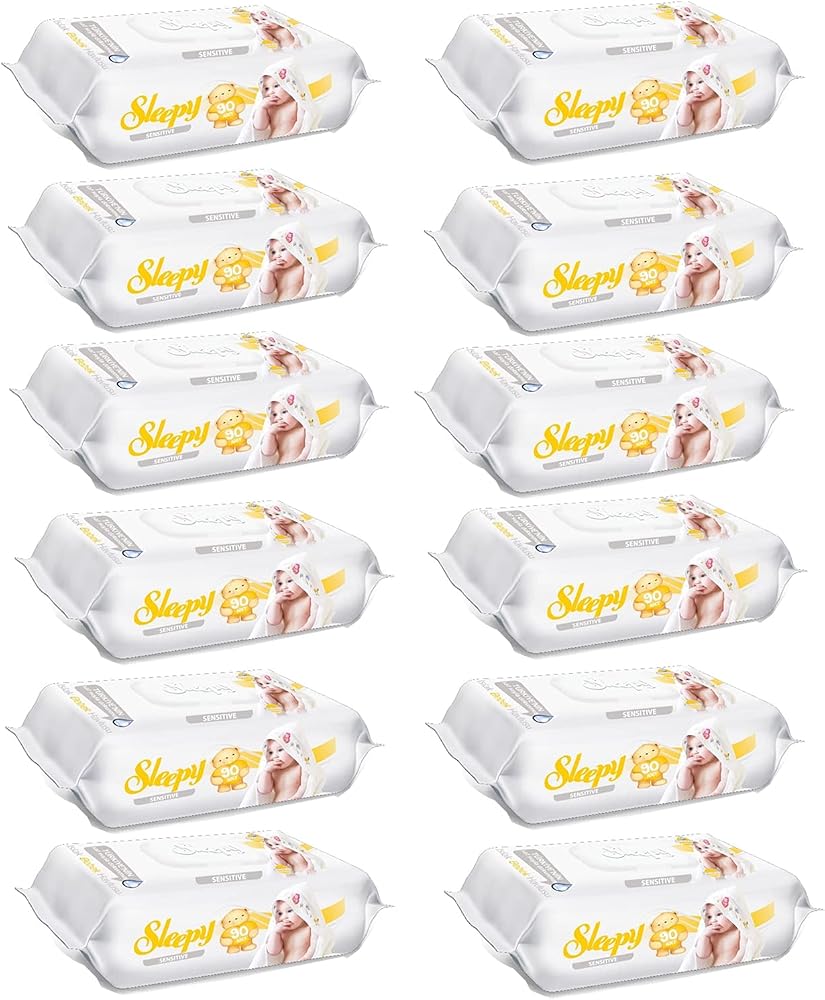 Sleepy Sensitive Islak Havlu 12 x 90'lı 12 Paket 1080 Yaprak
