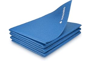 ‎NAVARIS Navaris Klappbare Yoga Matte Fitnessmatte - 4mm Sportmatte Fitness Pilates Sport Gymnastikmatte rutschfest - Reise Yogamatte faltbar - versch. Farben