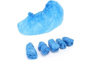 LIZEALUCKY Shoe Covers Disposable Recyclable -100 Pack(50 Pairs) Shoe & Boot Covers PE Thickened Waterproof Shoe Covers for Indoors