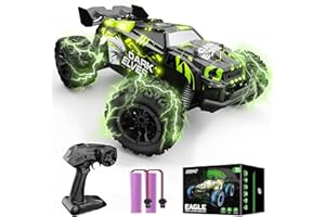 DEERC Voiture télécommandée, Voitures RC Lumineuses 2,4 GHz avec 2 Batteries Rechargeables pour 40 Minutes Jeu, Jouet Monster Truck Tout Terrain pour garçons et Enfants à partir de 8 Ans…