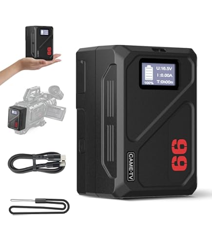 Came-TV MINI50C V-Mount-Akku 3450 MAh 50 Wh 14.4 V, V-Lock Akku Unterstützt 45 W PD USB-C Schnellladung 1 Stunde Mit D Tap/USB A/12 V DC/8.4 V DC/BP/OLED Display Für Kamera, Camcorder, Monitor,Drohnen - View #11