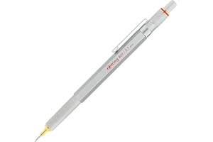 Portaminas rOtring 800 | 0,7 mm | Cuerpo metálico plateado