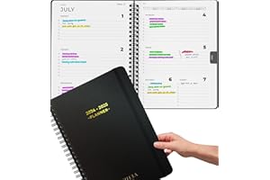 MILULA STUDIOS Academic Diary A4 2024-2025 - Mid Year Diary for Work & Personal Organization | Work Diary & Planner for 18 months | Week to View Planner - A4 Diary 2024/2025 | Appointment Calendar