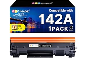 GPC Image 142A Toner Compatible pour HP 142A 142X W1420A W1420X Toner pour LaserJet MFP M140w M140 M139w M110 M110w (Noir, 1-Pack, sans Puce)