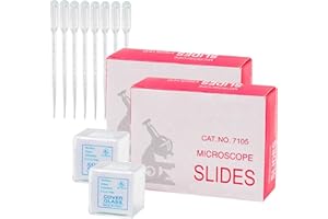 SGEHAI 100 Pcs microscope slides,200 Pcs microscope cover slips,microscope slides and cover,microscope slide cover slip,pre cleaned microscope slides,microscope slides and cover slips,glass microscope slide