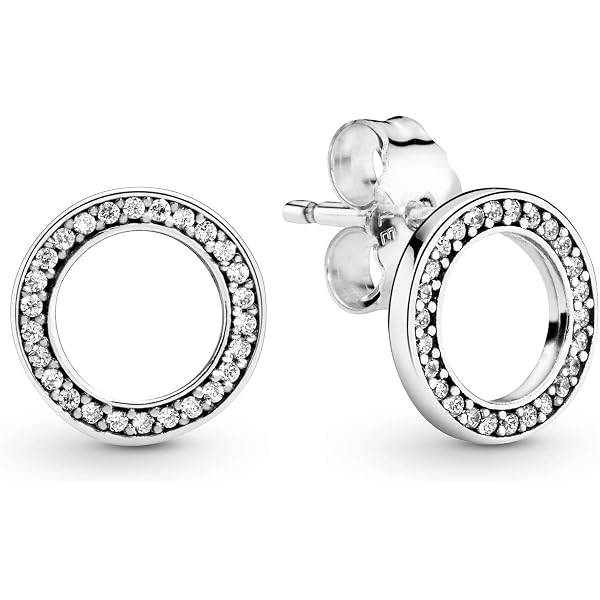Orecchini A Perno Tuscany Silver In Argento Sterling 925 Martellato - Tondi Da 8 Mm - Ipoallergenici, Riciclati, Confezione Regalo