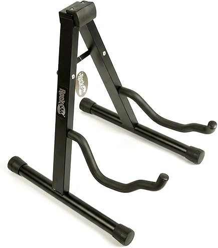 CAHAYA Double Guitar Stand Floor Adjustable Foldable: 2 Guitar Stand with Stable Tripod for Electric Guitar, Acoustic Guitar, Concert Guitar, Western Guitar, Guitar Accessories CY0325