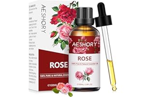 AESHORY Rose Essential Oil 100ml, 100% Pure Natural Rose Oil for Diffuser, Humidifier, Aromatherapy, Better Sleep, Skin Care, Perfume & Candle Making