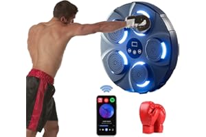 LXHGVKHJ Machine De Boxe Musicale, Smart Music Boxing Machine Portable avec Gants De Boxe, Équipement De Boxe Électronique Domestique pour La Gestion du Stress Et Le Divertissement en Famille