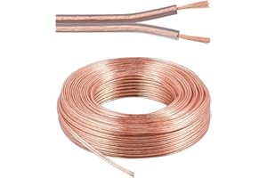 PremiumCord Cavo in Rame 100% CU, Cavo dell'Altoparlante, 20Hz-20kHz, 100 W, 2x2,5 mm², 10 m