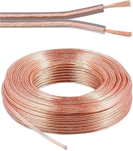 Câble Haut-parleur Electrosmart 18 AWG - 25m | Pour Installation Home Cinéma, Sono, Polarité Rouge, Dimensions 5x2.5mm
