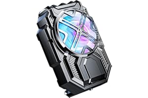 Hudhowks Handy Kühler,Phone Cooler for Gaming Kühler Controller Einstellbarer Handy Lüfter mit LED Licht Tragbarer Smart Phone Radiator Silent Fan Kompatibel mit 4,5-6,7 Zoll