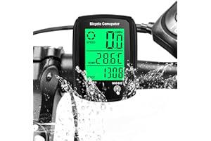 RRICHH Bike Computer Universal 19 Functions IP54 Waterproof Bicycle Speedometer Odometer Wired Cycling Computer Touch Screen with LCD Backlight Display Auto Start/Stop MTB Road Cycling Accessories