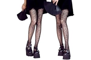 LYQAQ 2 Pairs Halloween Tights Spider Web Tight,Balck Cobweb Tights Women Halloween Decorations Sexy Hollow Sheer Fishnet Pantyhose Halloween Fancy Spider Tight,Fishnet Stockings for Halloween Costumes